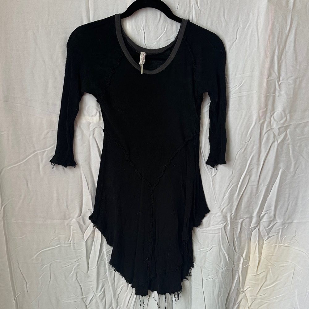 Free People Black Asymmetrical Top